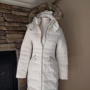 Express White Puffer Coat